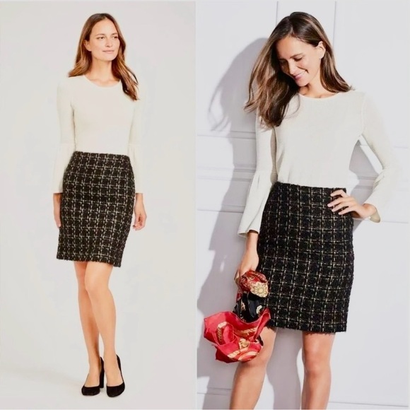 J McLaughlin Elm Skirt in Metallic Tweed. Wool & Mohair NWT Size 2 - Picture 1 of 6